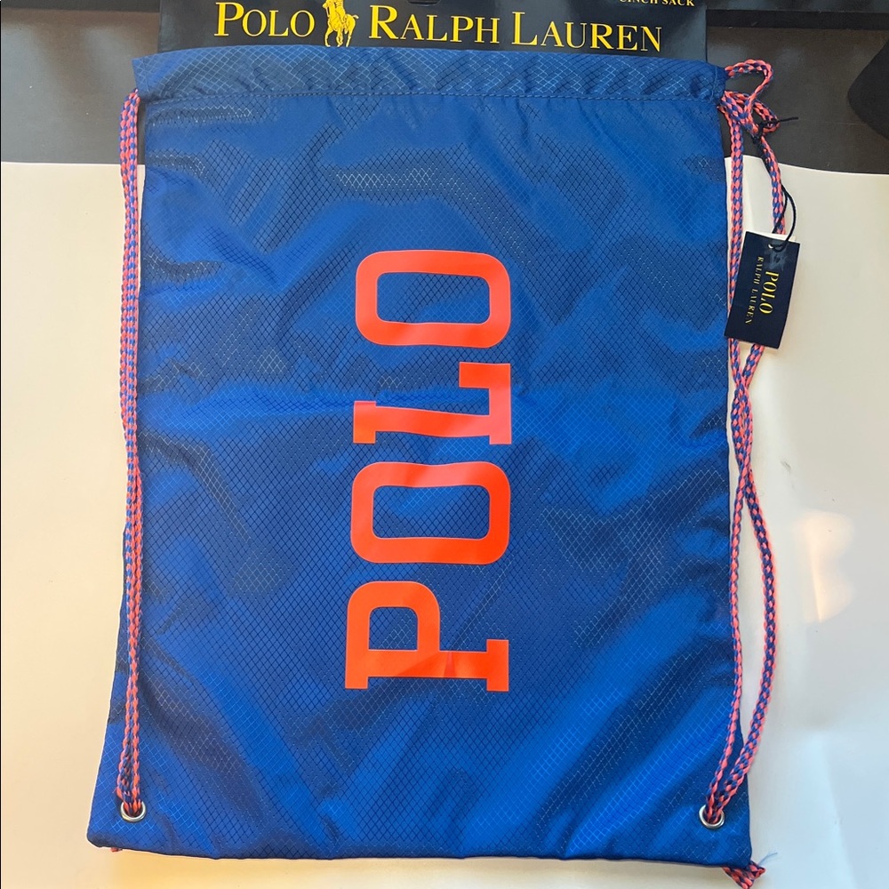 Polo by Ralph Lauren Royal and orange Drawstring Backpack